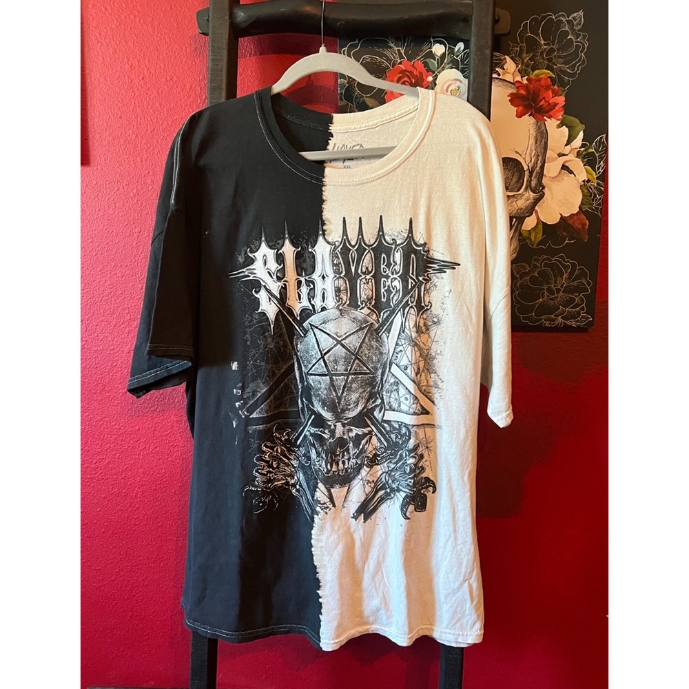 Slayer band shirt bleached 2xL 🤘🏻😈